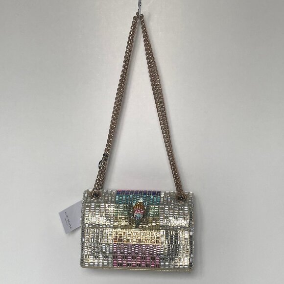 Kurt Geiger Mini Kensington Rainbow Crystal Beaded Crossbody Bag - Picture 10 of 16